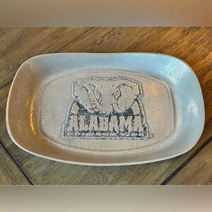 Wilson Armetale University of Alabama Collegiate Bread Trinket Tray Rare Find